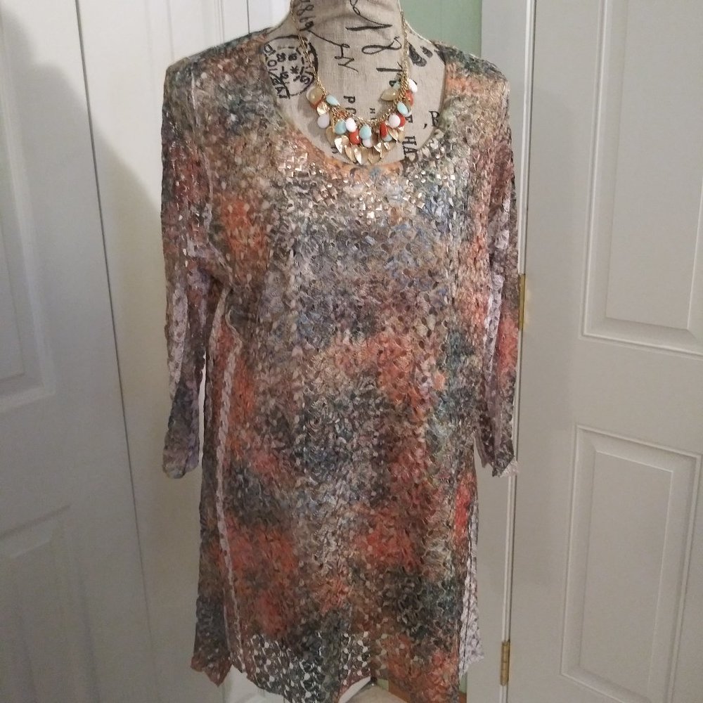 2328 Size XL Frazzle Women's Stretch Tunic Top
